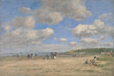 londongallery/eugene boudin - the beach at tourgeville-les-sablons